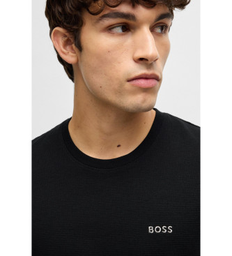 BOSS T-shirt pyjama avec logo brod noir