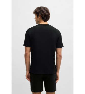 BOSS T-shirt pyjama avec logo brod noir