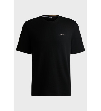 BOSS T-shirt del pigiama con logo ricamato nero