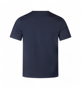 BOSS Pyjamas-top i stretchbomuld med navy logoprint