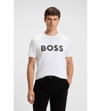BOSS Weies Strick-T-Shirt