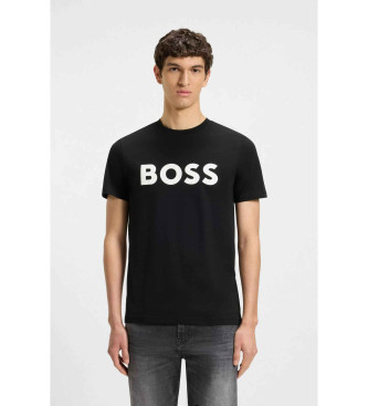 BOSS Sort strikket T-shirt