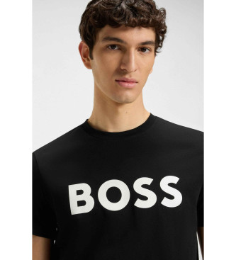 BOSS Sort strikket T-shirt