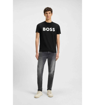 BOSS Sort strikket T-shirt