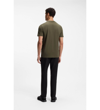 BOSS Camiseta Detalhe verde escuro