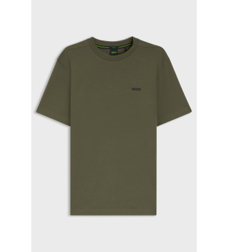 BOSS Camiseta Detalhe verde escuro