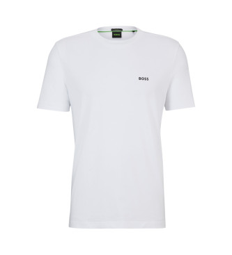 BOSS T-shirt med resr i vitt