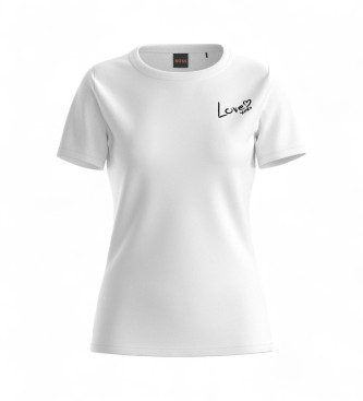 BOSS T-shirt Elogo em cristal branco
