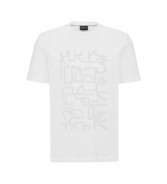 BOSS T-shirt med grafiskt tryck vit