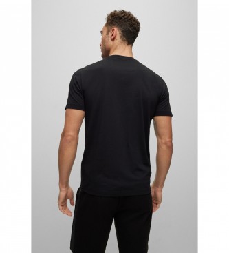 BOSS T-shirt con stampa metallizzata nera