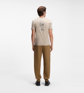 BOSS Camiseta Porsche x BOSS com logótipo em acabamento brilhante bege