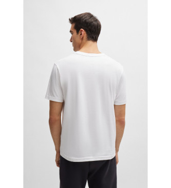 BOSS T-shirt bianca con illustrazione della stagione