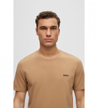 BOSS T-shirt med logo brun