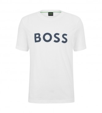 BOSS Hvid T-shirt med logo