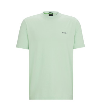 BOSS T-shirt com logtipo em contraste azul