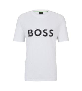 BOSS T-shirt com logtipo estampado branco