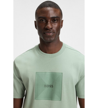 BOSS T-shirt com logótipo Fino verde