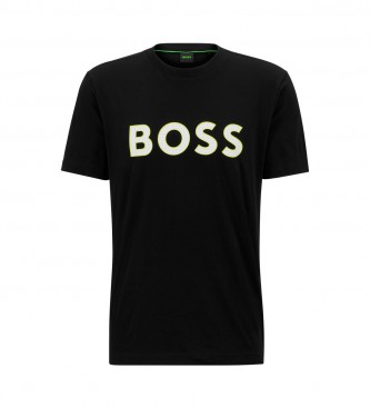 BOSS T-shirt nera con logo