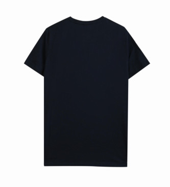 BOSS Logo-T-Shirt navy gestreift
