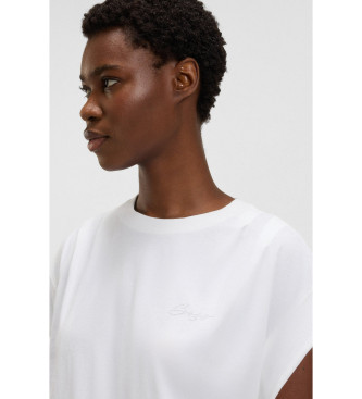 BOSS T-shirt com logtipo caligrafado branco