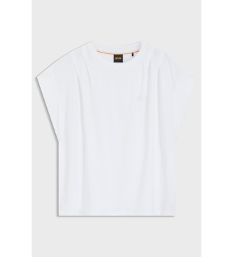 BOSS T-shirt avec logo calligraphi blanc