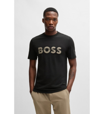 BOSS T-shirt med logo, sort