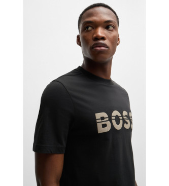 BOSS T-shirt nera con logo