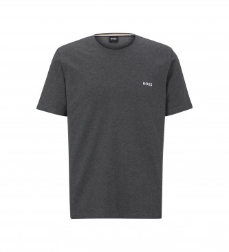 BOSS T-shirt com logótipo m/c no peito cinzento
