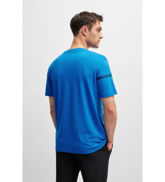 BOSS T-Shirt mit blauen Streifen und Logo