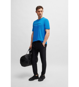 BOSS T-shirt a righe blu e logo