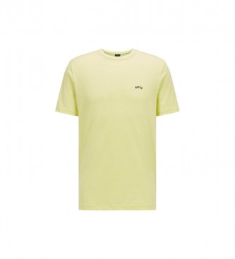 BOSS Regular T-shirt geel