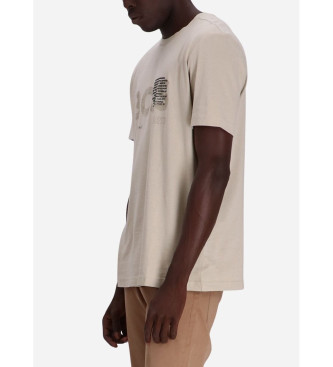 BOSS Normaal T-shirt met beige illustratie
