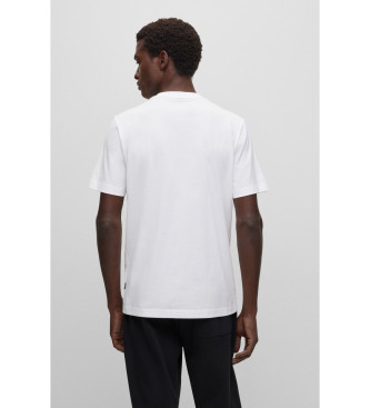 BOSS T-shirt bianca dalla vestibilità regolare