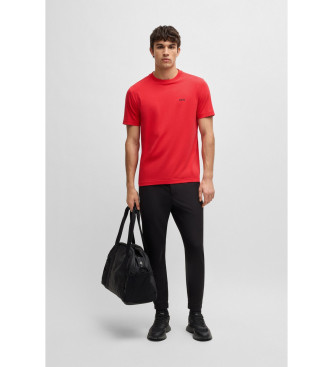 BOSS T-shirt vestibilit regolare con logo rosso a contrasto