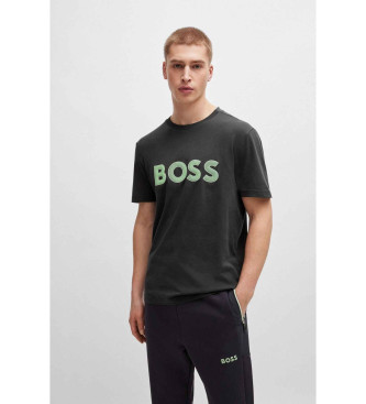 BOSS Graues T-Shirt mit normaler Passform