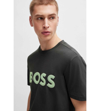 BOSS Graues T-Shirt mit normaler Passform