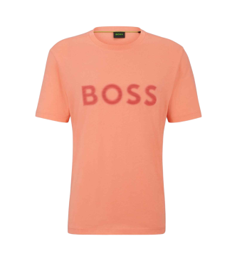 BOSS Pomarańczowa koszulka o regularnym kroju
