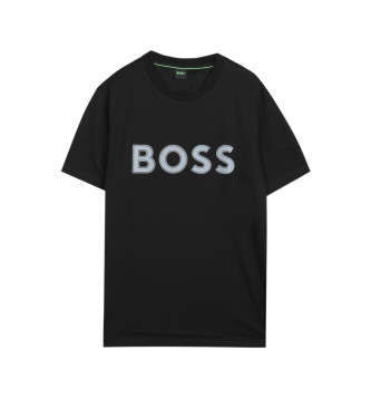 BOSS T-shirt nera dalla vestibilit regolare