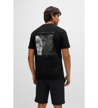 BOSS T-shirt o regularnym kroju, czarny
