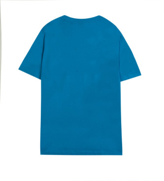 BOSS Majica Regular Knit modra
