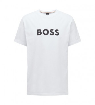BOSS T-shirt bianca con vestibilità comoda UPF 50