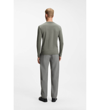 BOSS Maglietta grigio-verdastra con chiodini