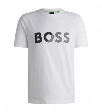 BOSS T-shirt com logtipo da fita branca