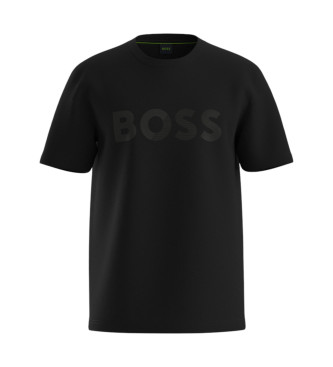 BOSS T-shirt com logtipo da fita preta