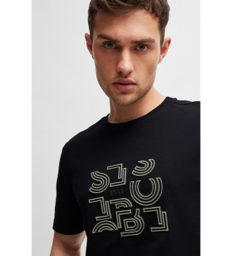 BOSS T-shirt typographique noir