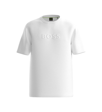 BOSS Camiseta TS Logo branco sujo