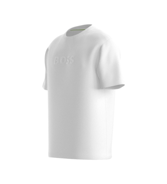 BOSS Camiseta TS Logo branco sujo