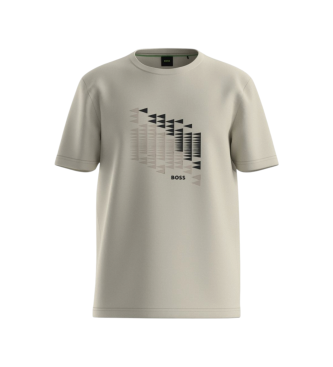 BOSS Camiseta TS Network Flag bege