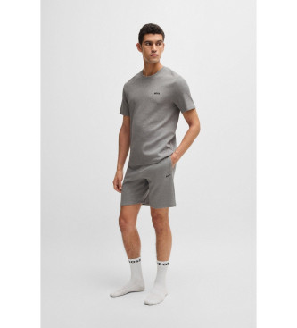 BOSS Maglia del pigiama a nido d'ape grigia