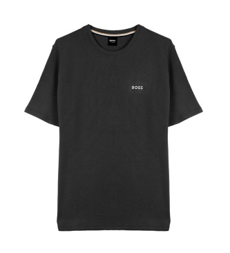 BOSS T-shirt gaufr noir